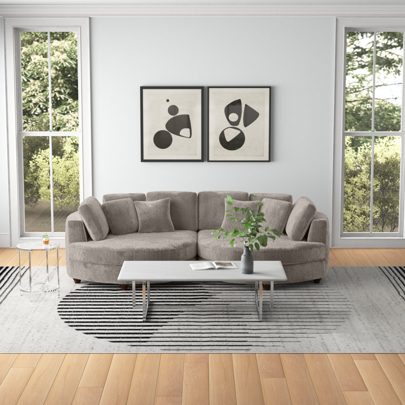 Lark Manor Alexaray 2 Piece Corduroy Sectional & Reviews Wayfair